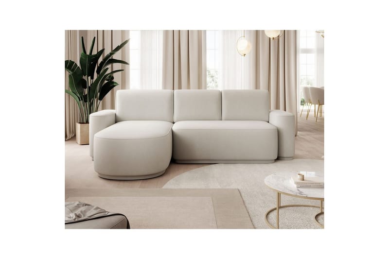 Seksjon Eltap Aurumm 285x92x180 cm - Amore 01, Hvit, Venstre - Møbler - Sofaer - Sovesofaer - Sovesofa divan