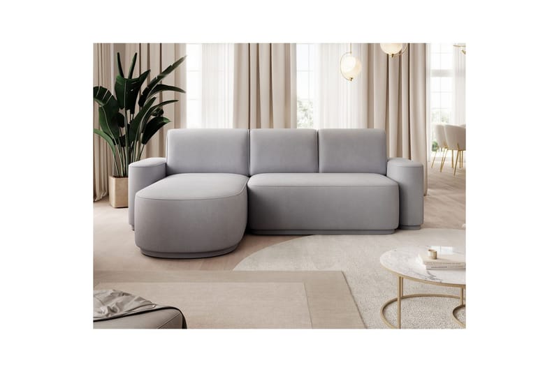 Seksjon Eltap Aurumm 285x92x180 cm - Amore 03, Lys grå, Venstre - Møbler - Sofaer - Sovesofaer - Sovesofa divan