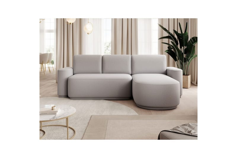 Seksjon Eltap Aurumm 285x92x180 cm - Enjoy 04, Grå, Høyre - Møbler - Sofaer - Sovesofaer - Sovesofa divan