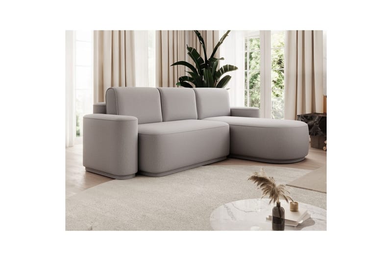 Seksjon Eltap Aurumm 285x92x180 cm - Enjoy 04, Grå, Høyre - Møbler - Sofaer - Sovesofaer - Sovesofa divan
