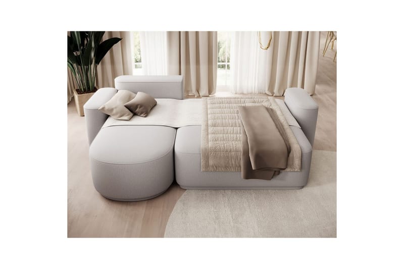 Seksjon Eltap Aurumm 285x92x180 cm - Enjoy 04, Grå, Venstre - Møbler - Sofaer - Sovesofaer - Sovesofa divan