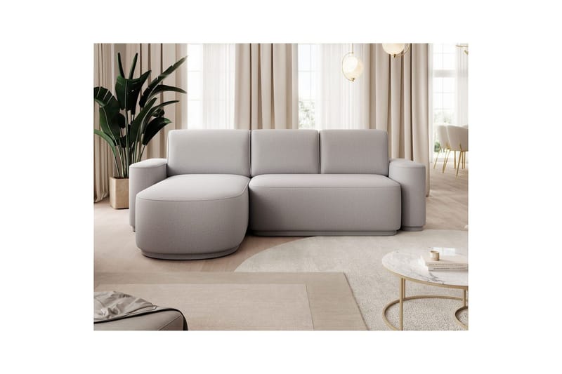 Seksjon Eltap Aurumm 285x92x180 cm - Enjoy 04, Grå, Venstre - Møbler - Sofaer - Sovesofaer - Sovesofa divan