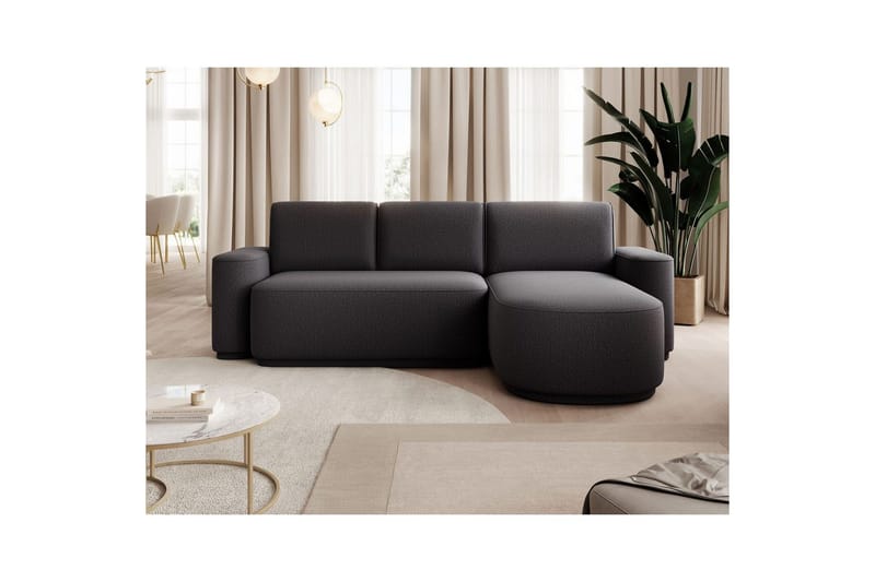 Seksjon Eltap Aurumm 285x92x180 cm - Enjoy 05, Mørk grå, Høyre - Møbler - Sofaer - Sovesofaer - Sovesofa divan