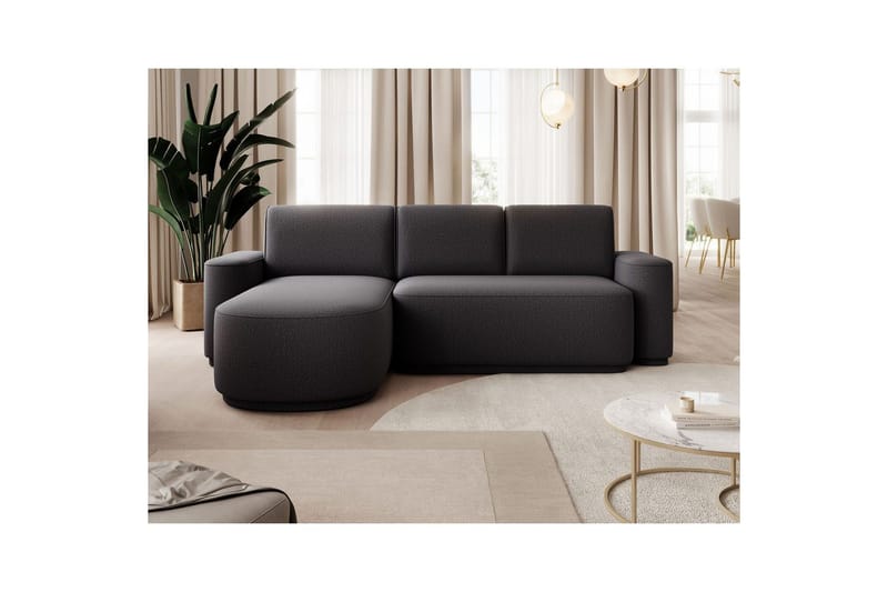 Seksjon Eltap Aurumm 285x92x180 cm - Enjoy 05, Mørk grå, Venstre - Møbler - Sofaer - Sovesofaer - Sovesofa divan