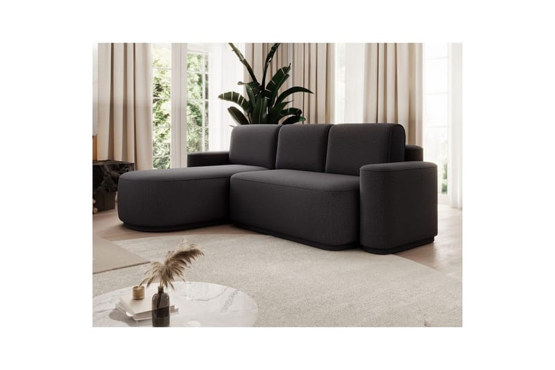 Seksjon Eltap Aurumm 285x92x180 cm - Enjoy 05, Mørk grå, Venstre - Møbler - Sofaer - Sovesofaer - Sovesofa divan