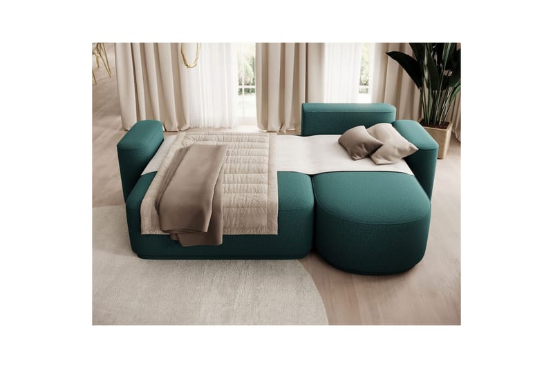 Seksjon Eltap Aurumm 285x92x180 cm - Enjoy 35, Grønn, Høyre - Møbler - Sofaer - Sovesofaer - Sovesofa divan