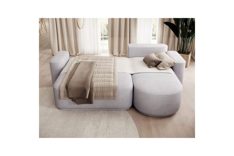 Seksjon Eltap Aurumm 285x92x180 cm - Touch 03, Lys Grå, Høyre - Møbler - Sofaer - Sovesofaer - Sovesofa divan