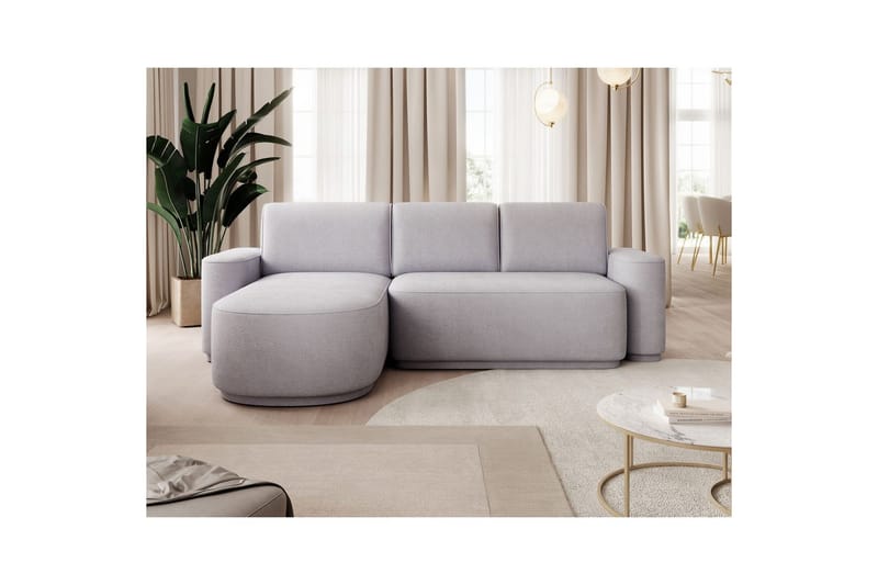 Seksjon Eltap Aurumm 285x92x180 cm - Touch 03, Lys Grå, Venstre - Møbler - Sofaer - Sovesofaer - Sovesofa divan