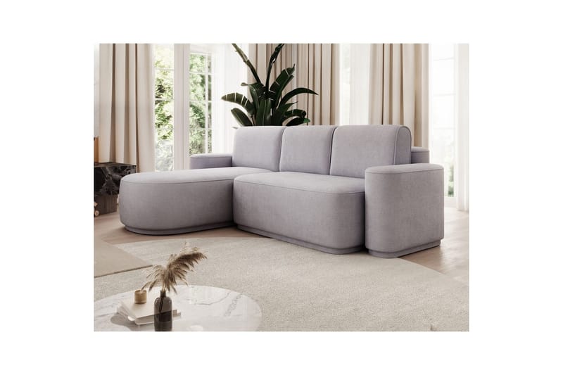 Seksjon Eltap Aurumm 285x92x180 cm - Touch 03, Lys Grå, Venstre - Møbler - Sofaer - Sovesofaer - Sovesofa divan