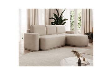 Seksjon Eltap Aurumm 285x92x180 cm - Touch 18, Beige, Høyre - Møbler - Sofaer - Sovesofaer - Sovesofa divan