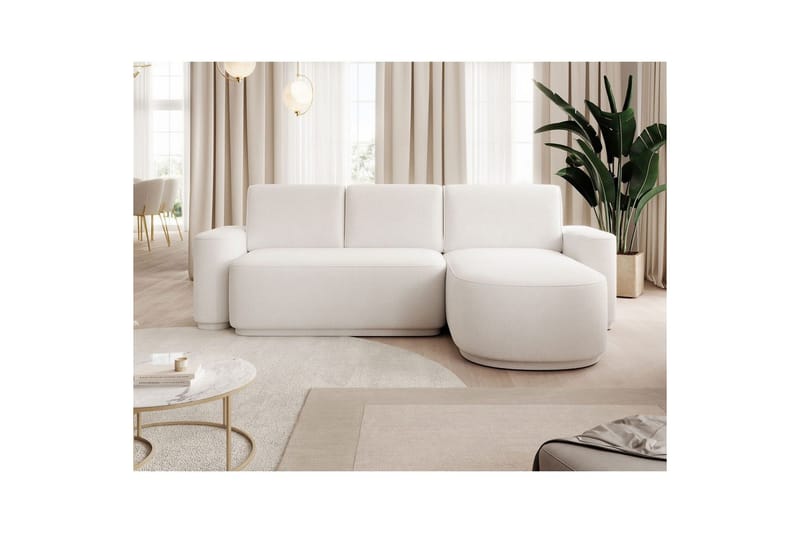 Seksjon Eltap Aurumm 285x92x180 cm - Paolli 01 Hvit, Høyre - Møbler - Sofaer - Sovesofaer - Sovesofa divan