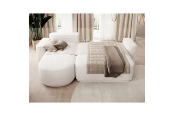 Seksjon Eltap Aurumm 285x92x180 cm - Paolli 01 Hvit, Venstre - Møbler - Sofaer - Sovesofaer - Sovesofa divan