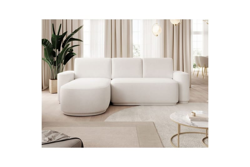 Seksjon Eltap Aurumm 285x92x180 cm - Paolli 01 Hvit, Venstre - Møbler - Sofaer - Sovesofaer - Sovesofa divan