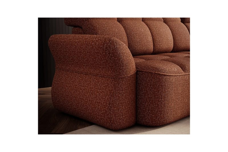 Seksjon Eltap Beneth 301x115x185 cm - Breona 30, Oransje, Høyre - Møbler - Sofaer - Sovesofaer - Sovesofa divan