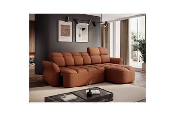 Seksjon Eltap Beneth 301x115x185 cm - Breona 30, Oransje, Høyre - Møbler - Sofaer - Sovesofaer - Sovesofa divan