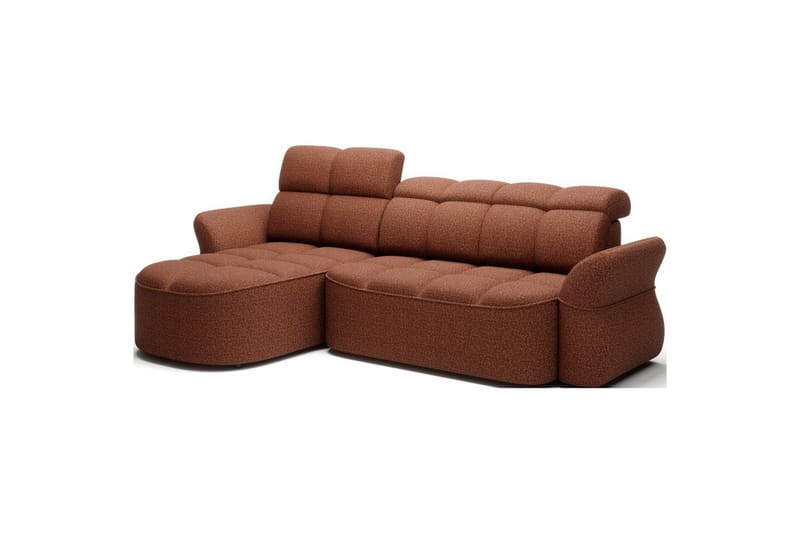 Seksjon Eltap Beneth 301x115x185 cm - Breona 30, Oransje, Venstre - Møbler - Sofaer - Sovesofaer - Sovesofa divan