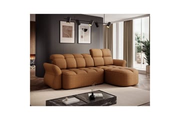 Seksjon Eltap Beneth 301x115x185 cm - Breona 45, Gul, Høyre - Møbler - Sofaer - Sovesofaer - Sovesofa divan