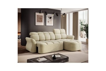 Seksjon Eltap Beneth 301x115x185 cm - Monolith 04, Beige, Høyre - Møbler - Sofaer - Sovesofaer - Sovesofa divan