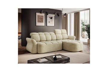 Seksjon Eltap Beneth 301x115x185 cm - Monolith 04, Beige, Høyre - Møbler - Sofaer - Sovesofaer - Sovesofa divan