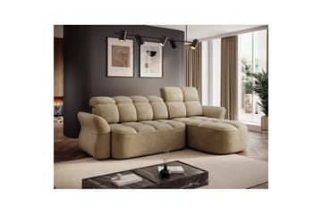 Seksjon Eltap Beneth 301x115x185 cm - Nube 20, Beige, Høyre - Møbler - Sofaer - Sovesofaer - Sovesofa divan