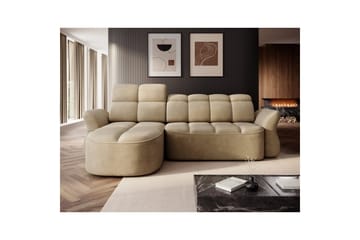Seksjon Eltap Beneth 301x115x185 cm - Nube 20, Beige, Venstre - Møbler - Sofaer - Sovesofaer - Sovesofa divan