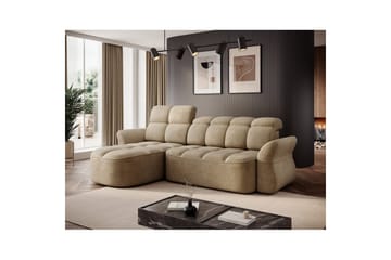 Seksjon Eltap Beneth 301x115x185 cm - Nube 20, Beige, Venstre - Møbler - Sofaer - Sovesofaer - Sovesofa divan
