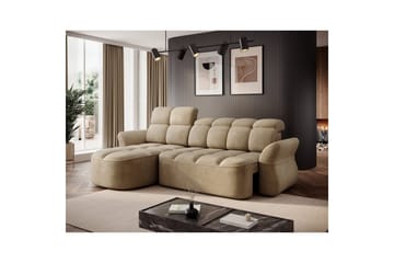 Seksjon Eltap Beneth 301x115x185 cm - Nube 20, Beige, Venstre - Møbler - Sofaer - Sovesofaer - Sovesofa divan