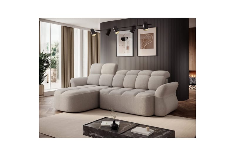 Seksjon Eltap Beneth 301x115x185 cm - Royal 18, Beige, Venstre - Møbler - Sofaer - Sovesofaer - Sovesofa divan
