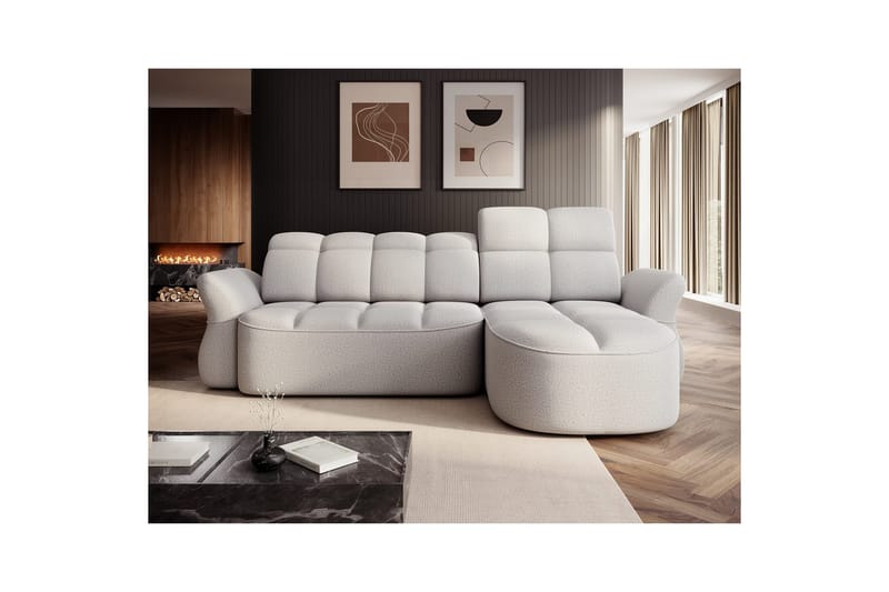 Seksjon Eltap Beneth 301x115x185 cm - Space 03, lys grå, Høyre - Møbler - Sofaer - Sovesofaer - Sovesofa divan