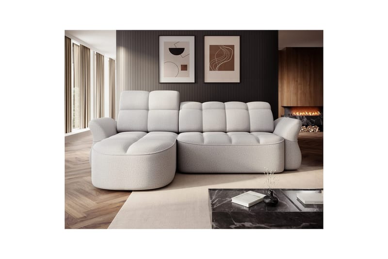 Seksjon Eltap Beneth 301x115x185 cm - Space 03, lys grå, Venstre - Møbler - Sofaer - Sovesofaer - Sovesofa divan