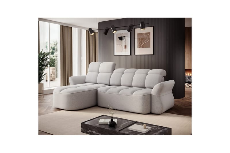 Seksjon Eltap Beneth 301x115x185 cm - Space 03, lys grå, Venstre - Møbler - Sofaer - Sovesofaer - Sovesofa divan