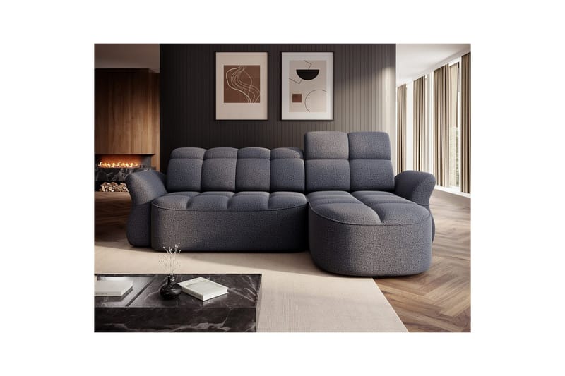 Seksjon Eltap Beneth 301x115x185 cm - Space 40, blå, Høyre - Møbler - Sofaer - Sovesofaer - Sovesofa divan