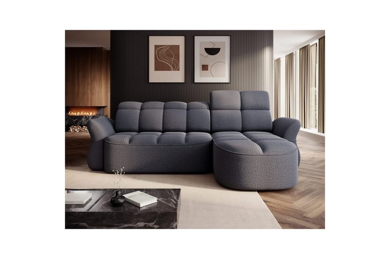 Seksjon Eltap Beneth 301x115x185 cm - Space 40, blå, Høyre - Møbler - Sofaer - Sovesofaer - Sovesofa divan