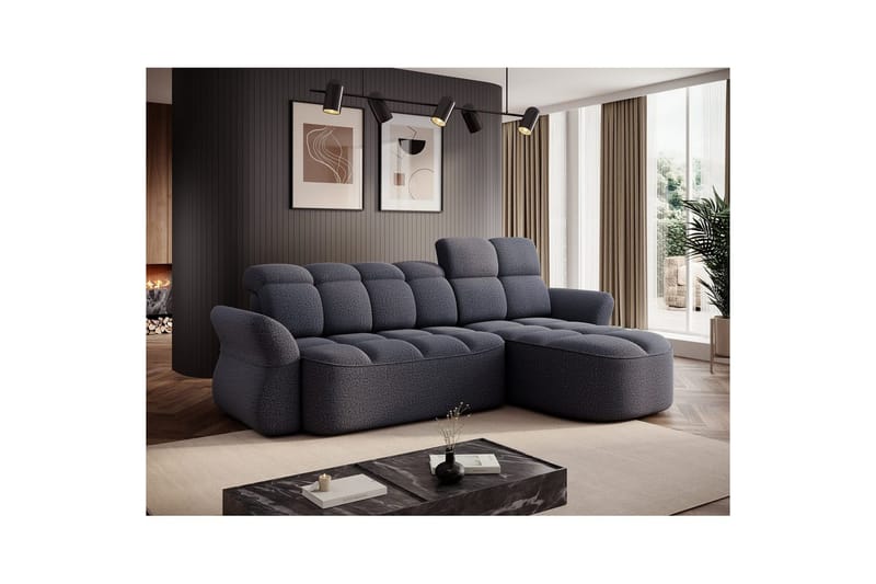 Seksjon Eltap Beneth 301x115x185 cm - Space 40, blå, Høyre - Møbler - Sofaer - Sovesofaer - Sovesofa divan