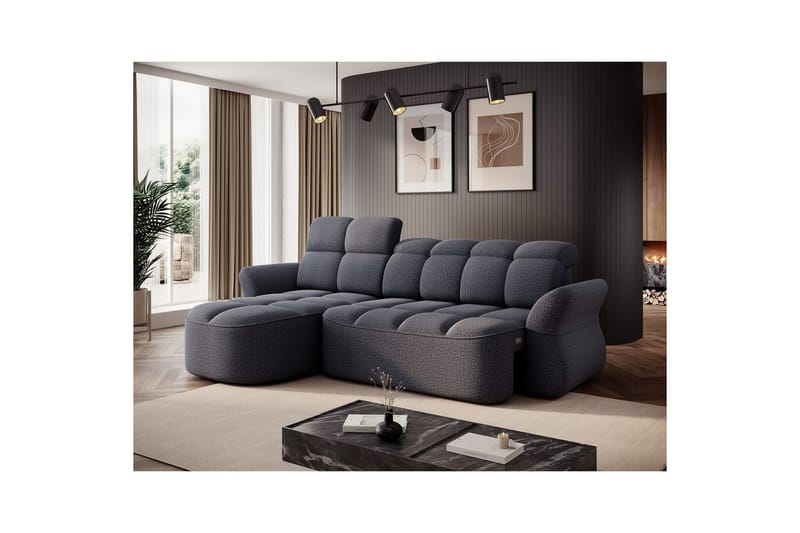 Seksjon Eltap Beneth 301x115x185 cm - Space 40, blå, Venstre - Møbler - Sofaer - Sovesofaer - Sovesofa divan