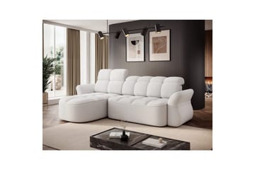 Seksjon Eltap Beneth 301x115x185 cm - Paolli 01 Hvit, Venstre - Møbler - Sofaer - Sovesofaer - Sovesofa divan