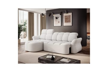 Seksjon Eltap Beneth 301x115x185 cm - Paolli 01 Hvit, Venstre - Møbler - Sofaer - Sovesofaer - Sovesofa divan