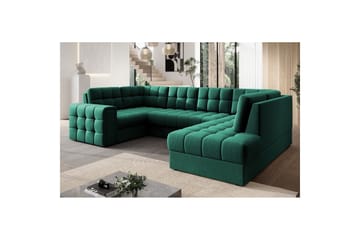 Seksjon Eltap Blewett 299x198x82 cm - Lukso 35, Grønn, Høyre - Møbler - Sofaer - Sovesofaer - Hjørnesovesofa