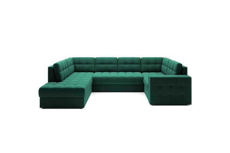 Seksjon Eltap Blewett 299x198x82 cm - Lukso 35, Grønn, Venstre - Møbler - Sofaer - Sovesofaer - Hjørnesovesofa
