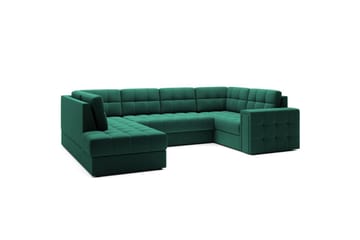 Seksjon Eltap Blewett 299x198x82 cm - Lukso 35, Grønn, Venstre - Møbler - Sofaer - Sovesofaer - Hjørnesovesofa