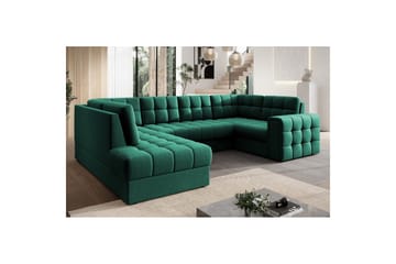 Seksjon Eltap Blewett 299x198x82 cm - Lukso 35, Grønn, Venstre - Møbler - Sofaer - Sovesofaer - Hjørnesovesofa