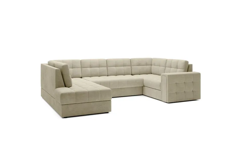 Seksjon Eltap Blewett 299x198x82 cm - Monolith 04, Beige, Venstre - Møbler - Sofaer - Sovesofaer - Hjørnesovesofa