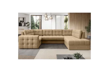 Seksjon Eltap Blewett 299x198x82 cm - Monolith 09, Mørk beige, Høyre - Møbler - Sofaer - Sovesofaer - Hjørnesovesofa