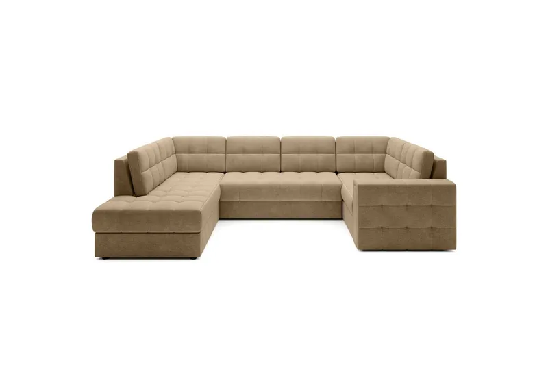 Seksjon Eltap Blewett 299x198x82 cm - Monolith 09, Mørk beige, Venstre - Møbler - Sofaer - Sovesofaer - Hjørnesovesofa