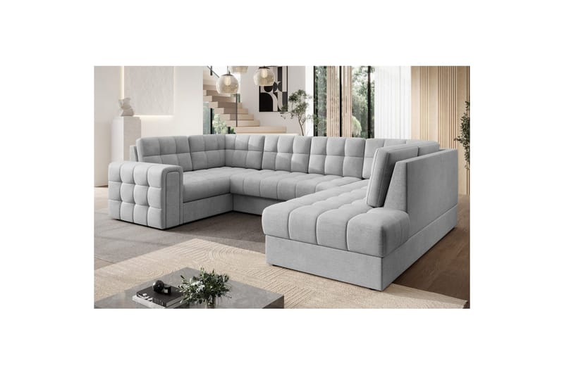 Seksjon Eltap Blewett 299x198x82 cm - Monolith 84, Lys Grå, Høyre - Møbler - Sofaer - Sovesofaer - Hjørnesovesofa