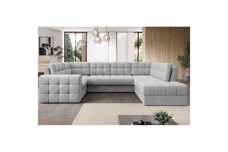 Seksjon Eltap Blewett 299x198x82 cm - Monolith 84, Lys Grå, Høyre - Møbler - Sofaer - Sovesofaer - Hjørnesovesofa