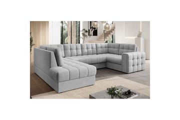 Seksjon Eltap Blewett 299x198x82 cm - Monolith 84, Lys Grå, Venstre - Møbler - Sofaer - Sovesofaer - Hjørnesovesofa