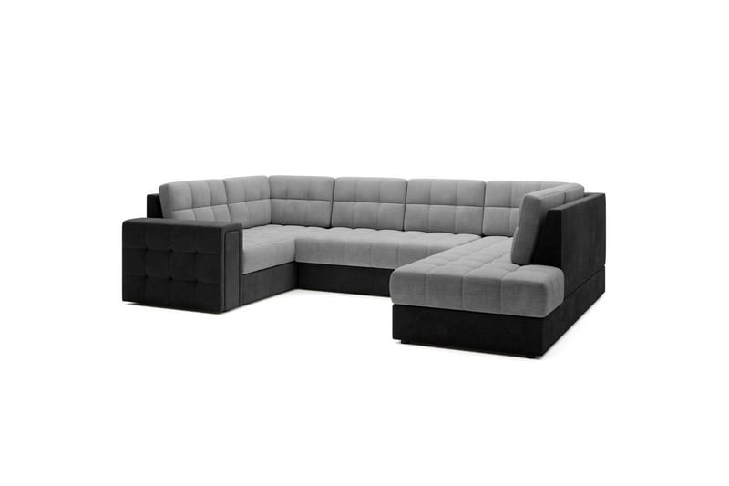 Seksjon Eltap Blewett 299x198x82 cm - Monolith 84, Monolith 97, Lys Grå, Mørk Grå, Høyre - Møbler - Sofaer - Sovesofaer - Hjørnesovesofa