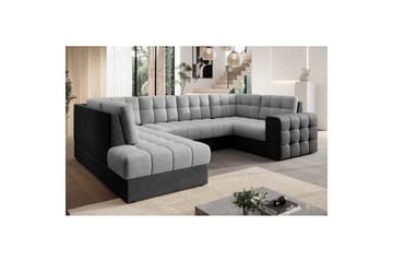 Seksjon Eltap Blewett 299x198x82 cm - Monolith 84, Monolith 97, Lys Grå, Mørk Grå, Venstre - Møbler - Sofaer - Sovesofaer - Hjørnesovesofa