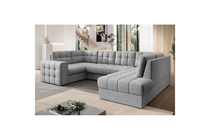 Seksjon Eltap Blewett 299x198x82 cm - Monolith 85, Grå, Høyre - Møbler - Sofaer - Sovesofaer - Hjørnesovesofa